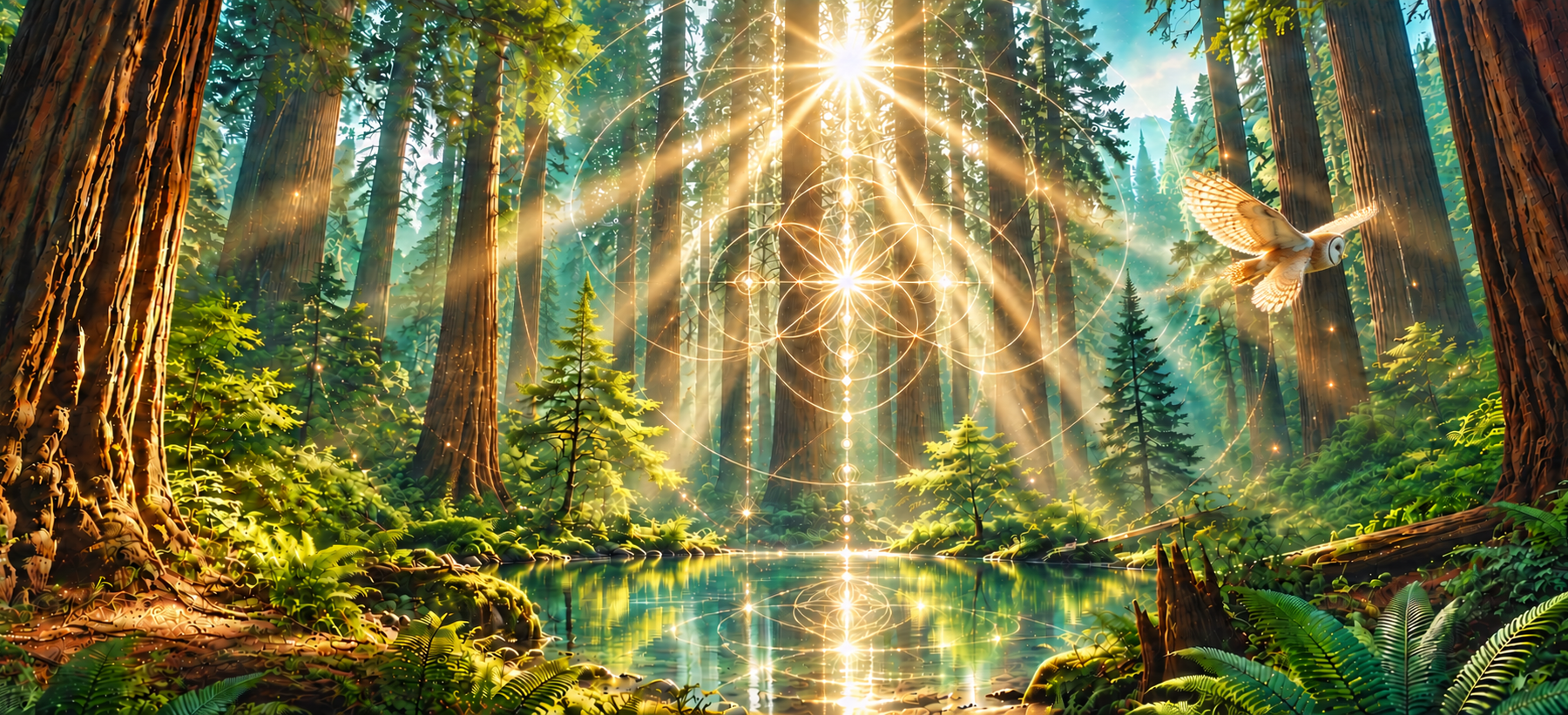 Enchanted Forest Owl in Flight