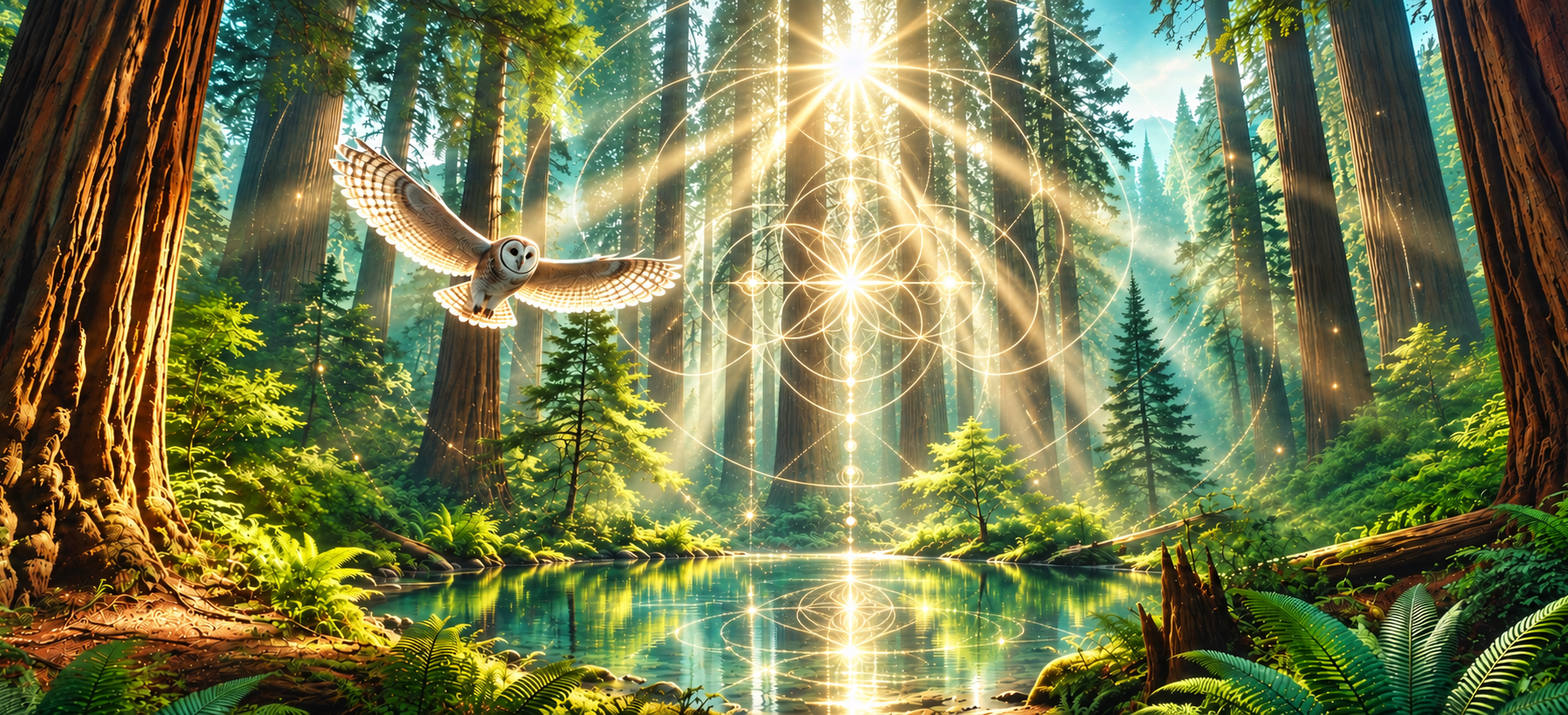 Enchanted Redwood Mandala and Owl